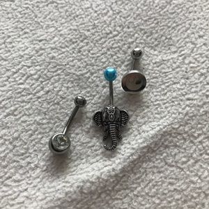 Set of 3 Belly Button Rings